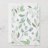 Uitnodiging tot Baby shower van Groen bos (Achterkant)