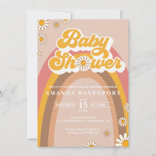 Uitnodiging tot Baby shower van Groovy