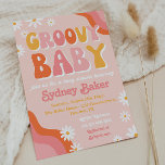 Uitnodiging tot Baby shower van Groovy<br><div class="desc">Groovy Baby shower Invitation. Klaar om gepersonaliseerd te worden door jou!</div>