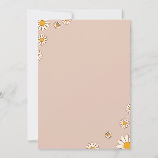 Uitnodiging tot Baby shower van Groovy Girl (Achterkant)