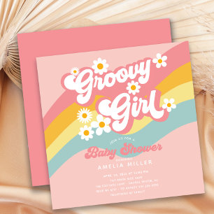 Uitnodiging tot Baby shower van Groovy Girl
