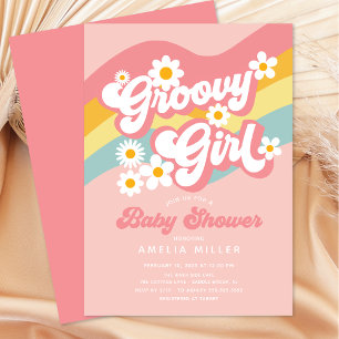 Uitnodiging tot Baby shower van Groovy Girl