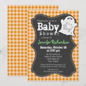 Uitnodiging tot Baby shower van Halloween (Voorkant / Achterkant)