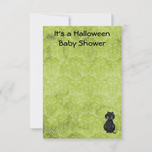 Uitnodiging tot Baby shower van Halloween (Achterkant)