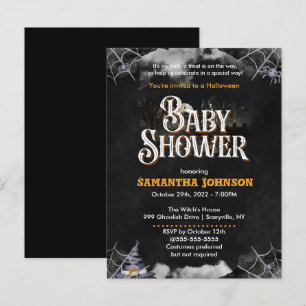 Uitnodiging tot Baby shower van Halloween