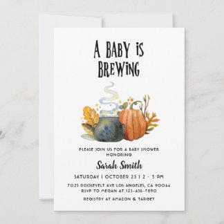 Uitnodiging tot Baby shower van Halloween