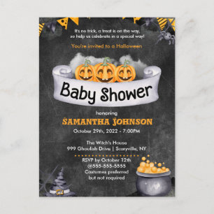 Uitnodiging tot Baby shower van Halloween
