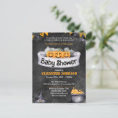 Uitnodiging tot Baby shower van Halloween (Staand voorkant)