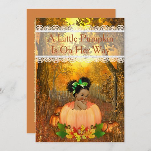 Uitnodiging tot Baby shower van Halloween (Voorkant / Achterkant)