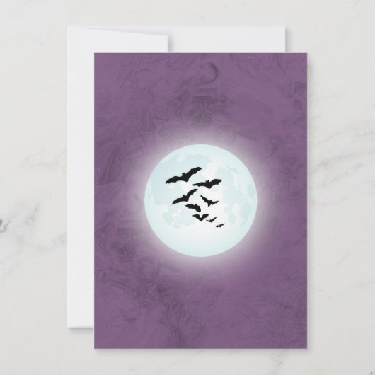 Uitnodiging tot Baby shower van Halloween (Achterkant)