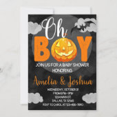 Uitnodiging tot Baby shower van Halloween (Voorkant)