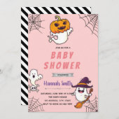 Uitnodiging tot baby shower van halloween (Voorkant / Achterkant)