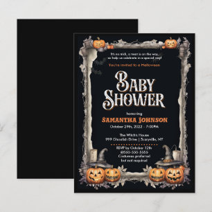 Uitnodiging tot Baby shower van Halloween Briefkaart