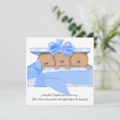 Uitnodiging tot Baby shower van het Afrikaanse Ame (Staand voorkant)