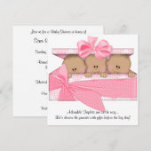 Uitnodiging tot Baby shower van het Afrikaanse Ame (Voorkant / Achterkant)