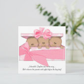 Uitnodiging tot Baby shower van het Afrikaanse Ame (Staand voorkant)