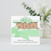 Uitnodiging tot Baby shower van het Afrikaanse Ame (Staand voorkant)