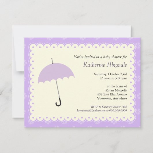 Uitnodiging tot Baby shower van het Geheime ruimte (Voorkant)