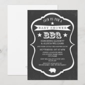 Uitnodiging tot Baby shower van het karton/neutraa (Voorkant / Achterkant)