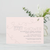 Uitnodiging tot Baby shower van Honey Bee (Staand voorkant)