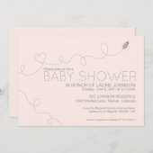 Uitnodiging tot Baby shower van Honey Bee (Voorkant / Achterkant)