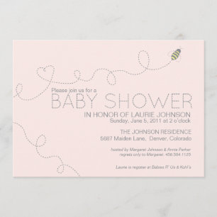 Uitnodiging tot Baby shower van Honey Bee