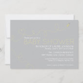 Uitnodiging tot Baby shower van Honey Bee (Voorkant)