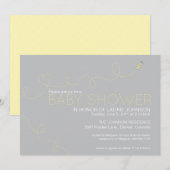 Uitnodiging tot Baby shower van Honey Bee (Voorkant / Achterkant)