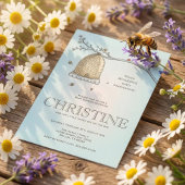 Uitnodiging tot Baby shower van Honey Bee