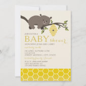 Uitnodiging tot Baby shower van honing Beer (Voorkant)