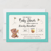 Uitnodiging tot Baby shower van honing Beer (Voorkant)