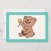 Uitnodiging tot Baby shower van honing Beer (Achterkant)