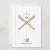 Uitnodiging tot Baby shower van honkbal (Achterkant)