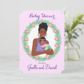 Uitnodiging tot Baby shower van Joelle (Staand voorkant)