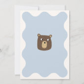 Uitnodiging tot Baby shower van kleine Beren (Achterkant)