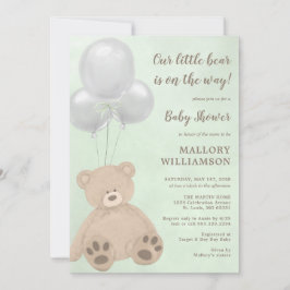 Uitnodiging tot Baby shower van kleine Beren