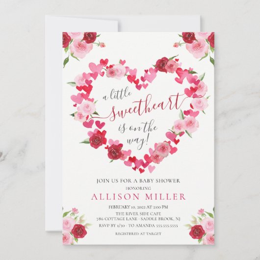 Uitnodiging tot Baby shower van kleine schatjes (Voorkant)