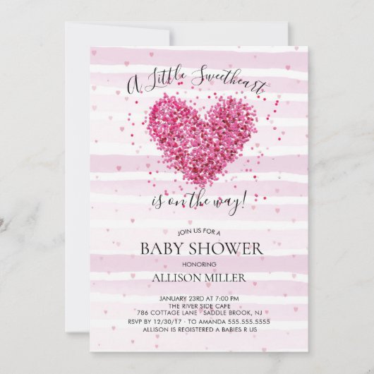 Uitnodiging tot Baby shower van kleine schatjes (Voorkant)