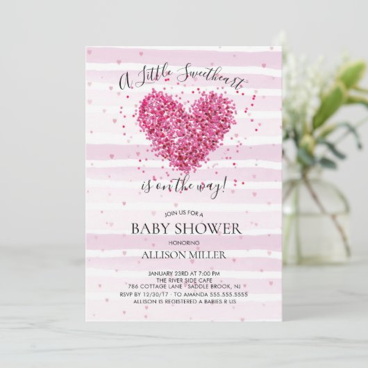 Uitnodiging tot Baby shower van kleine schatjes (Staand voorkant)