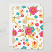 Uitnodiging tot Baby shower van landbloemen (Achterkant)