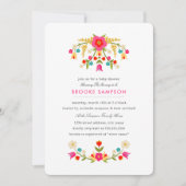Uitnodiging tot Baby shower van landbloemen (Voorkant)