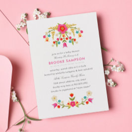 Uitnodiging tot Baby shower van landbloemen