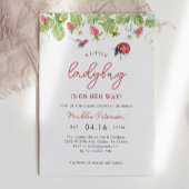 Uitnodiging tot Baby shower van lente Little Ladyb
