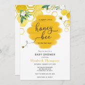 Uitnodiging tot Baby shower van Little Honey Bee (Voorkant / Achterkant)