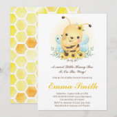 Uitnodiging tot Baby shower van Little Honey Bee (Voorkant / Achterkant)