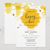 Uitnodiging tot Baby shower van Little Honey Bee (Voorkant / Achterkant)