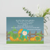 Uitnodiging tot Baby shower van Little Pumpkin Boy (Staand voorkant)