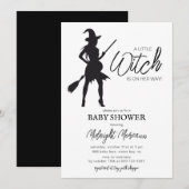 Uitnodiging tot Baby shower van Little Witch Hallo (Voorkant / Achterkant)