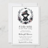 Uitnodiging tot Baby shower van Little Witch Hallo (Voorkant)