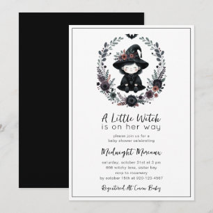 Uitnodiging tot Baby shower van Little Witch Hallo